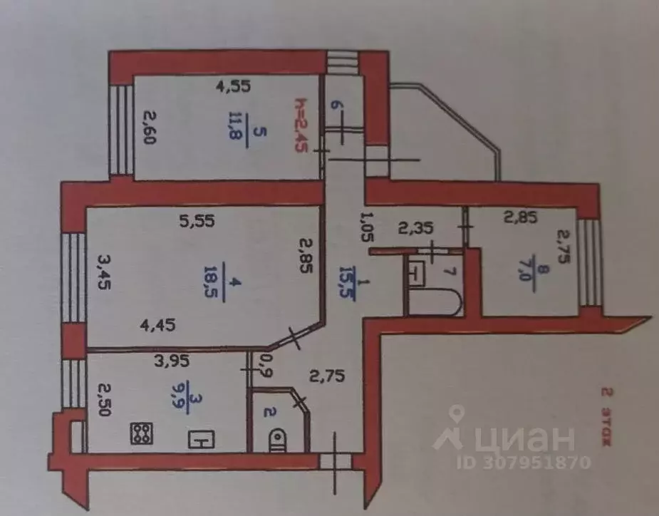 3-к кв. Ленинградская область, Выборг ул. Некрасова, 7 (69.0 м) - Фото 0