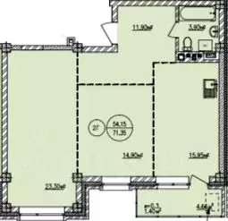 2-к кв. Иркутская область, Шелехов 5-й кв-л, 1 (74.61 м) - Фото 1
