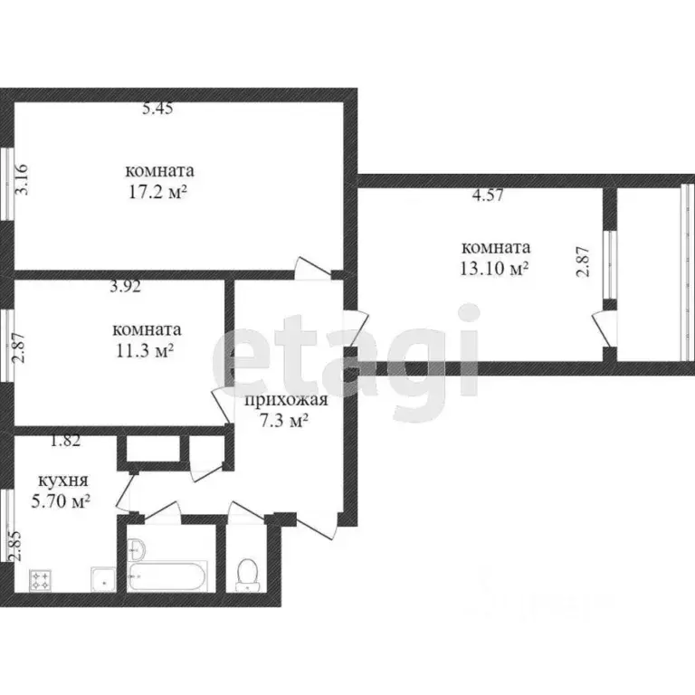 3-к кв. Ямало-Ненецкий АО, Новый Уренгой 2-й мкр, ул. ... - Фото 2