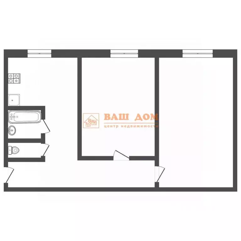 2-к кв. Тульская область, Суворов Тульская ул., 7А (48.8 м) - Фото 2