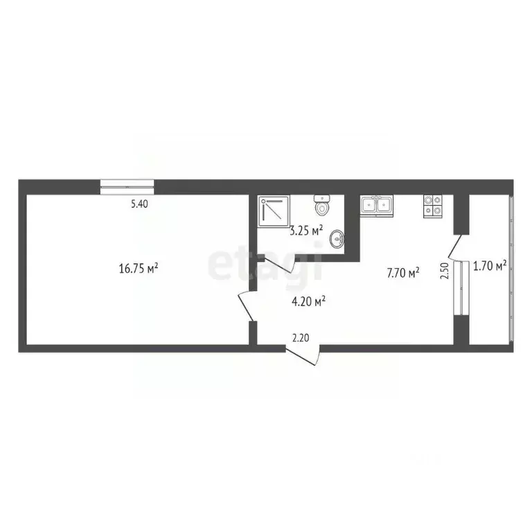 1-к кв. Крым, Щелкино Ленинский район, 102 (33.6 м) - Фото 2