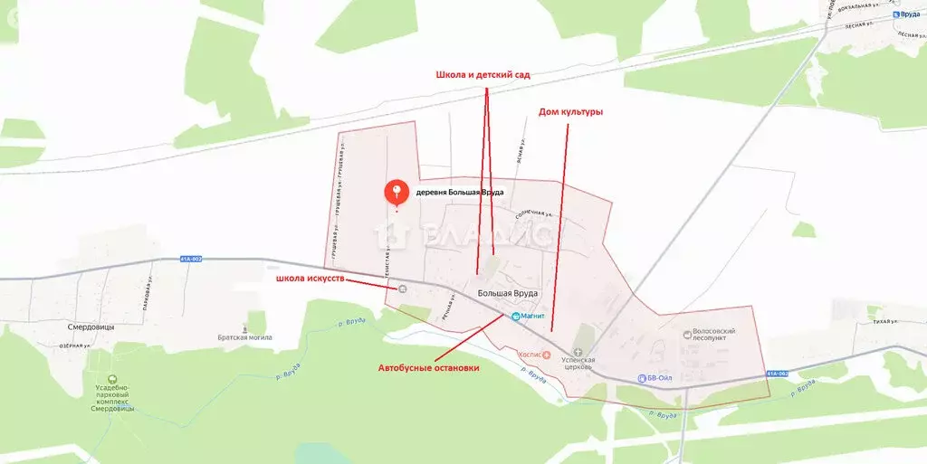 Участок в Волосовский район, деревня Большая Вруда (25 м) - Фото 1