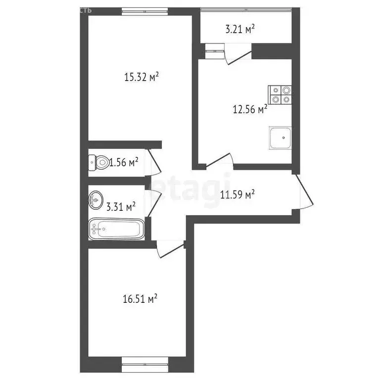 2-комнатная квартира: Оренбург, проспект Победы, 155/3 (59.8 м) - Фото 0