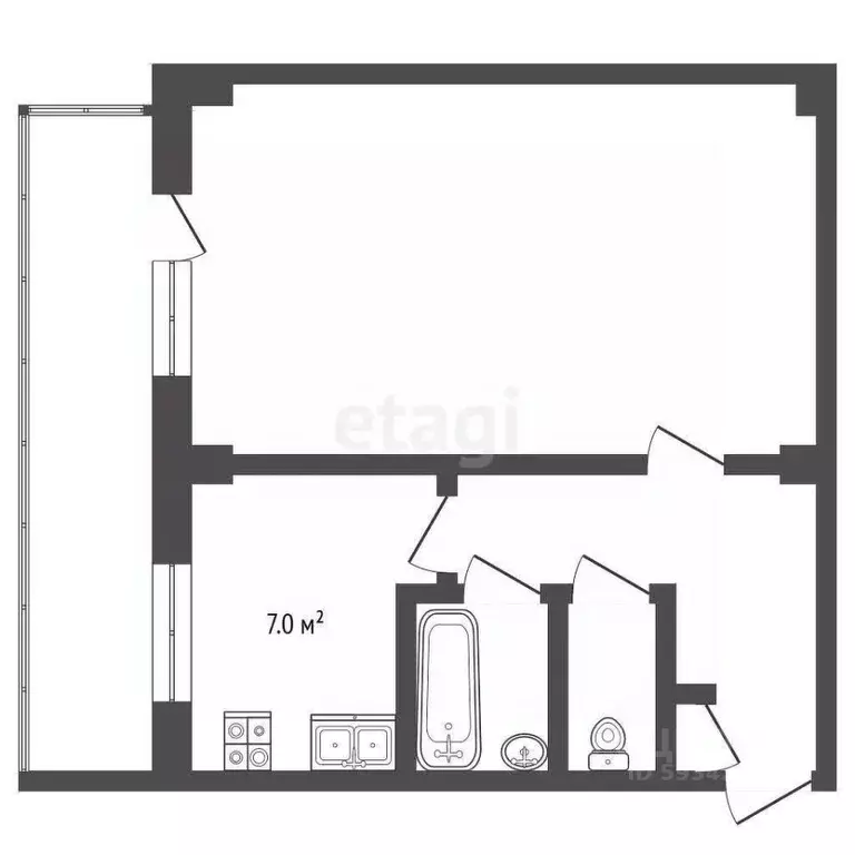 1-к кв. Архангельская область, Архангельск Средняя Маймакса мкр, ул. ... - Фото 2