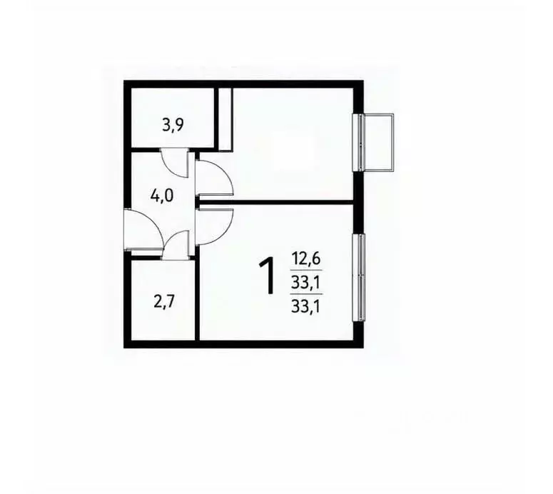 1-к кв. Москва ул. Гренадерская, 9к3 (33.1 м) - Фото 2