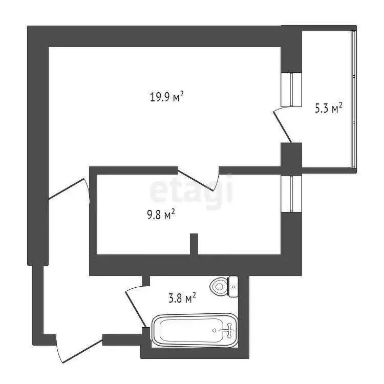 1-комнатная квартира: Анапа, Северный переулок, 1 (40.3 м) - Фото 1