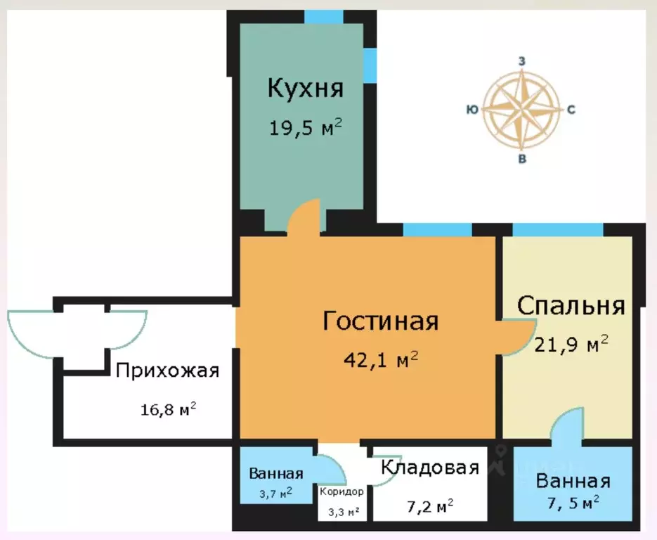 3-к кв. Москва ул. Архитектора Власова, 6 (122.0 м) - Фото 0