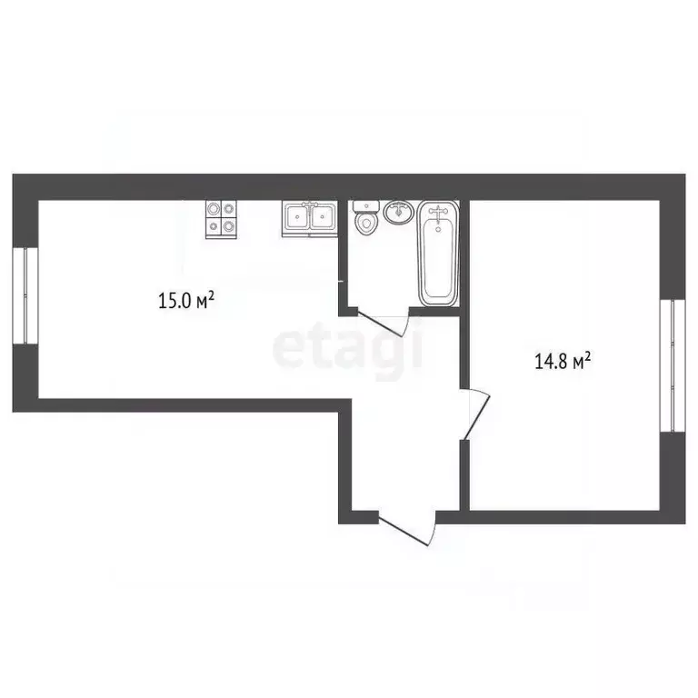 1-к кв. Ставропольский край, Предгорный муниципальный округ, ... - Фото 2