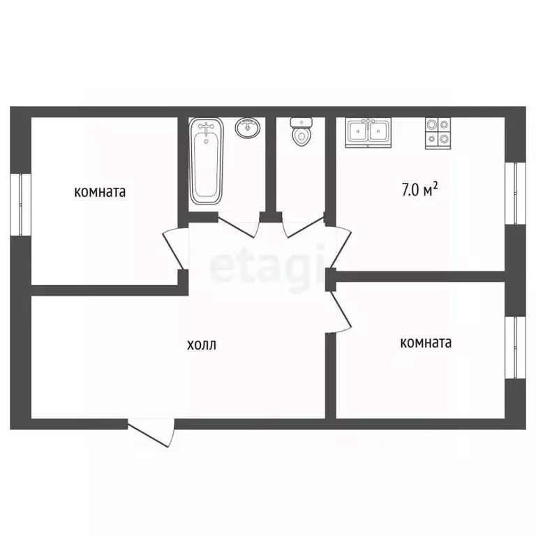 2-к кв. Ямало-Ненецкий АО, Муравленко ул. Муравленко, 13 (53.1 м) - Фото 2