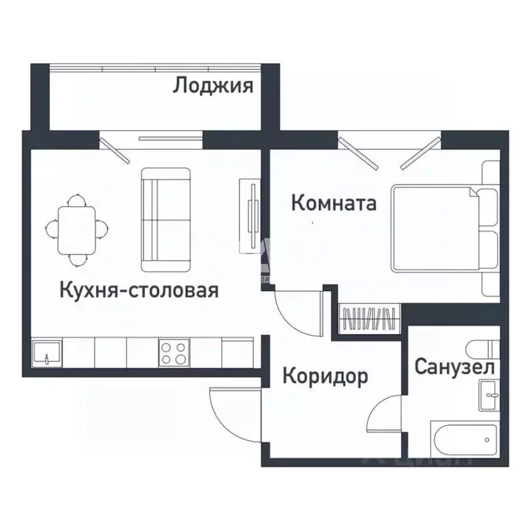 1-к кв. Челябинская область, Челябинский городской округ, пос. ... - Фото 2