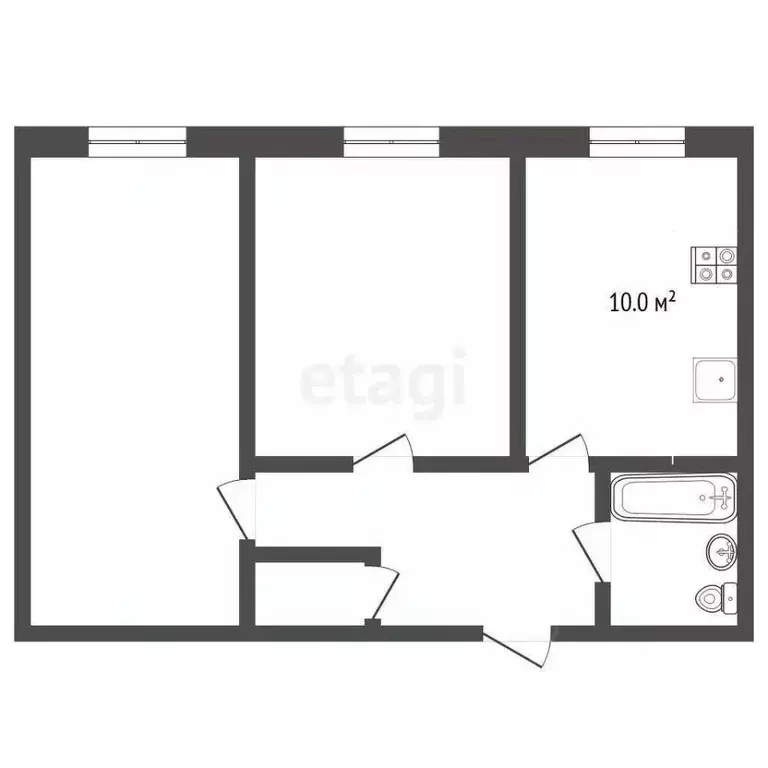 2-к кв. Владимирская область, Муром Красноармейская ул., 35 (54.3 м) - Фото 0
