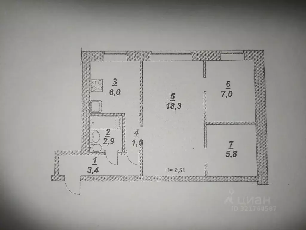3-к кв. Саратовская область, Энгельсский район, Новопушкинское ... - Фото 1