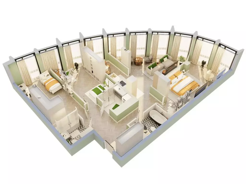 4-комнатная квартира: Иркутск, Октябрьский округ, жилой комплекс ... - Фото 0