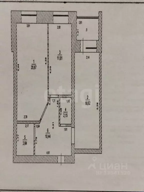 2-к кв. Ульяновская область, Ульяновск ул. Федерации, 59 (65.8 м) - Фото 2