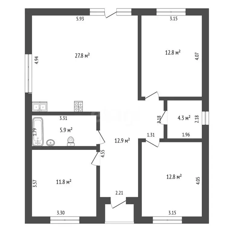 Дом в Тюмень, садовое товарищество Царево, Пихтовая улица (91 м) - Фото 1