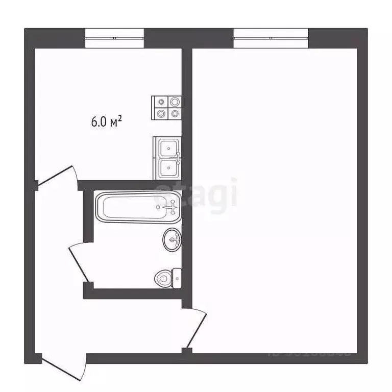 1-к кв. Саратовская область, Балашов ул. Орджоникидзе, 15В (33.0 м) - Фото 2