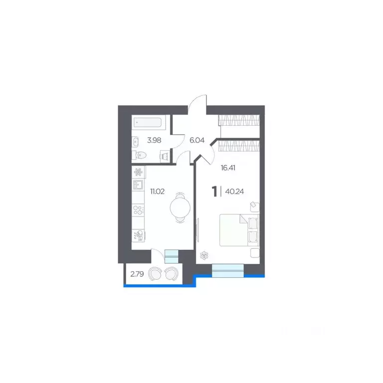 1-к кв. Рязанская область, Рязанский муниципальный округ, с. Дядьково ... - Фото 1