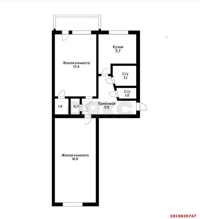 2-комнатная квартира: Краснодар, улица Красных Партизан, 565 (52 м) - Фото 2