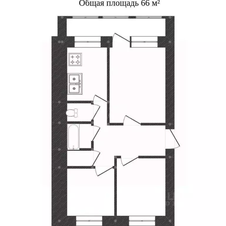 3-к кв. Костромская область, Судиславский район, Воронское с/пос, пос. ... - Фото 2