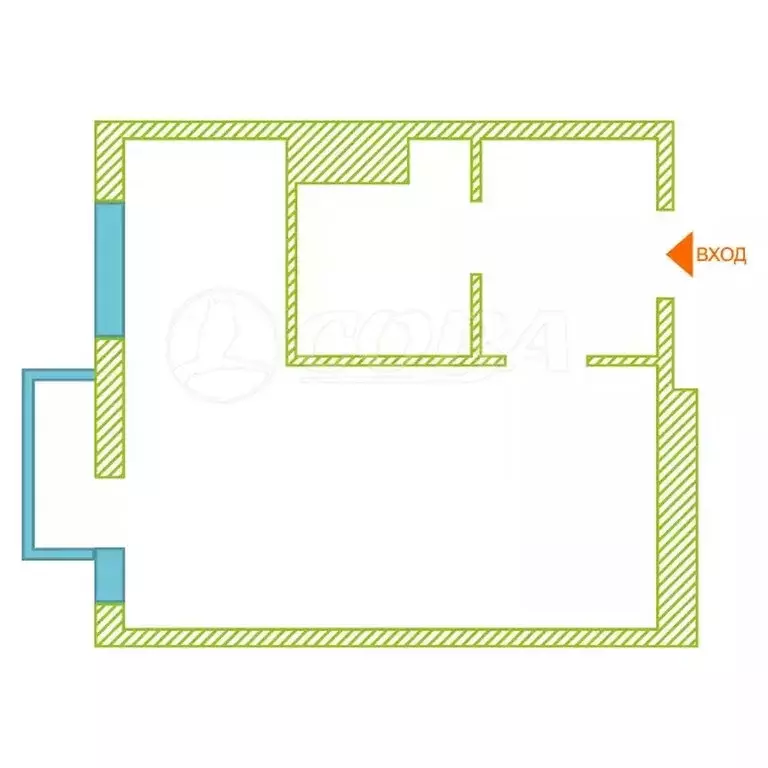Квартира-студия: Патрушева, улица Николая Гоголя, 9 (30.4 м) - Фото 1