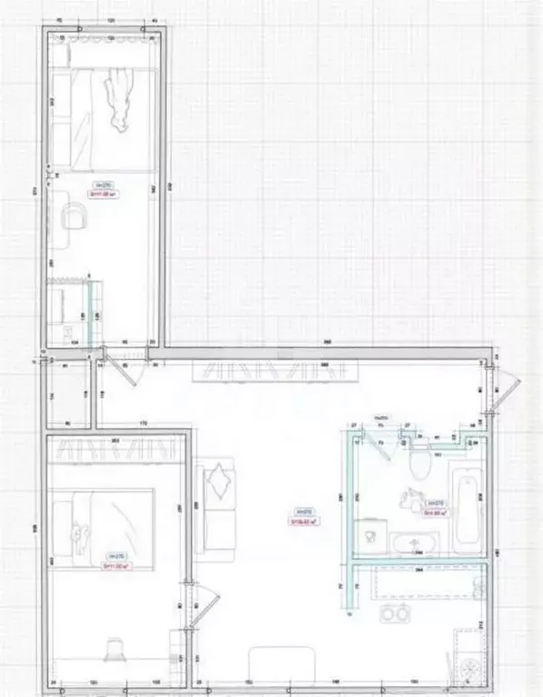 3-к кв. Санкт-Петербург Школьная ул., 14 (55.2 м) - Фото 2