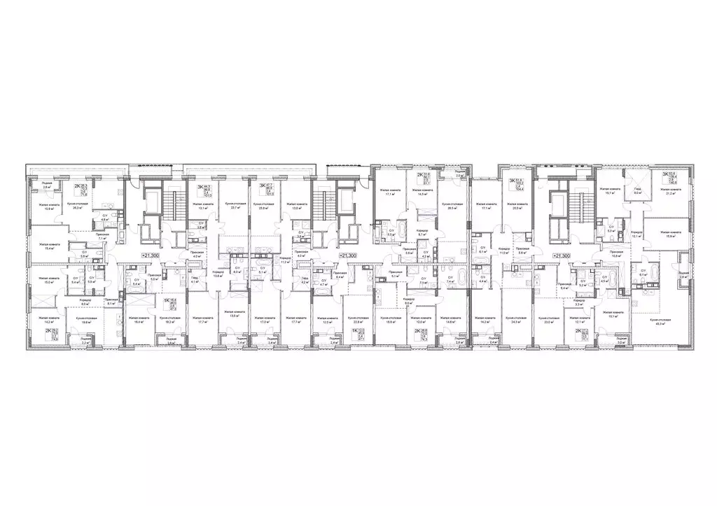 2-комнатная квартира: Нижний Новгород, Новая улица, 38 (80.1 м) - Фото 1
