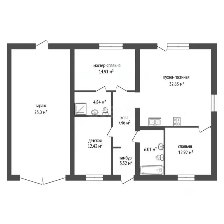 Дом в Тюменская область, Тюменский муниципальный округ, с. Каменка ул. ... - Фото 1