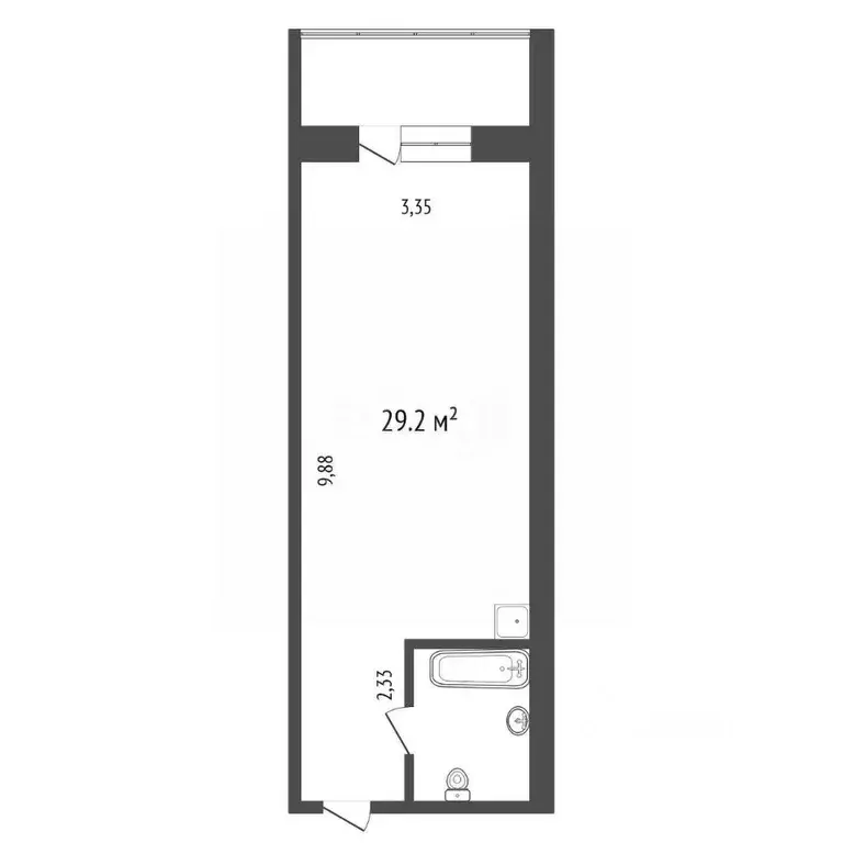 Студия Красноярский край, Красноярск ул. Елены Стасовой, 40Л (34.4 м) - Фото 2