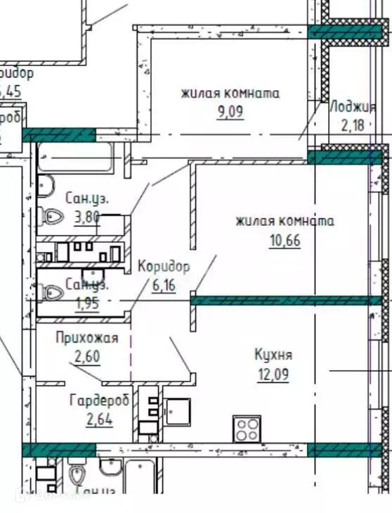 Продаётся 2-к квартира, 51.17 м - Фото 1