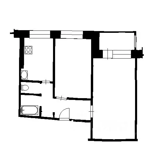 2-к кв. Башкортостан, Уфа Комсомольская ул., 163/1 (43.2 м) - Фото 1