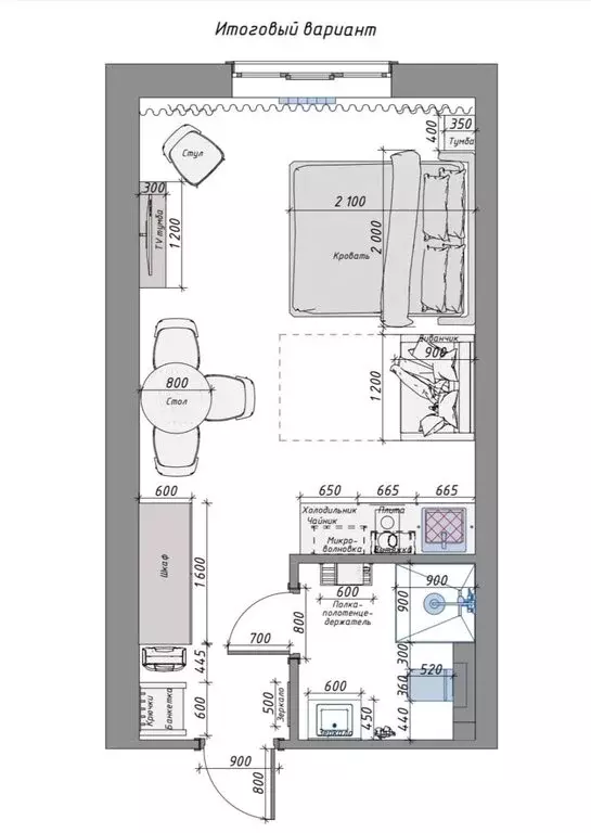 Квартира-студия: Белокуриха, Загородная улица, 23 (27.3 м) - Фото 1