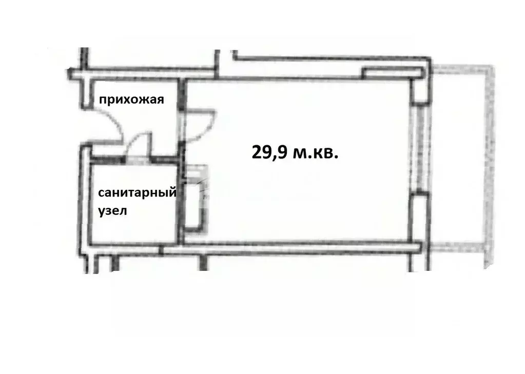 Студия Московская область, Реутов Юбилейный просп., 67 (29.9 м) - Фото 2