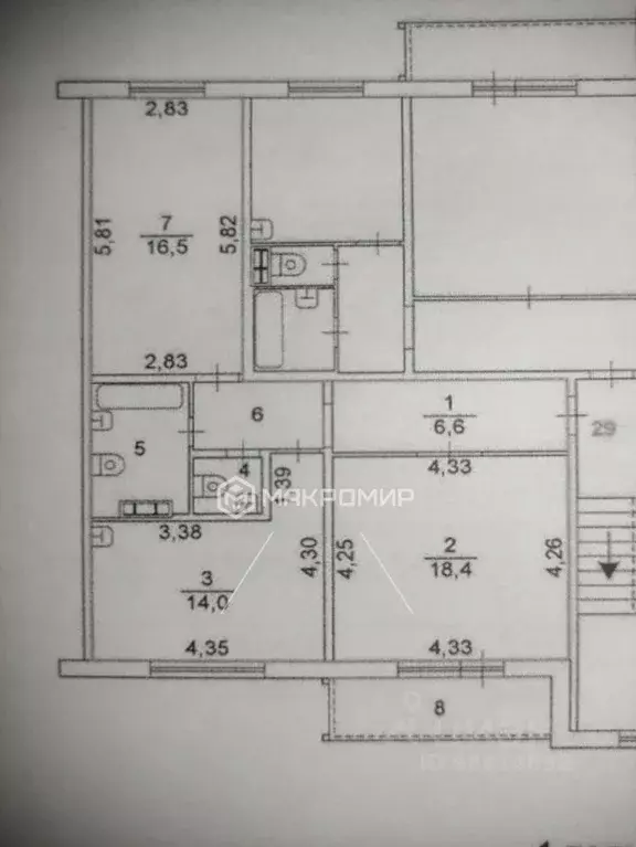 2-к кв. Челябинская область, Челябинск Электростальская ул., 23 (65.4 ... - Фото 1