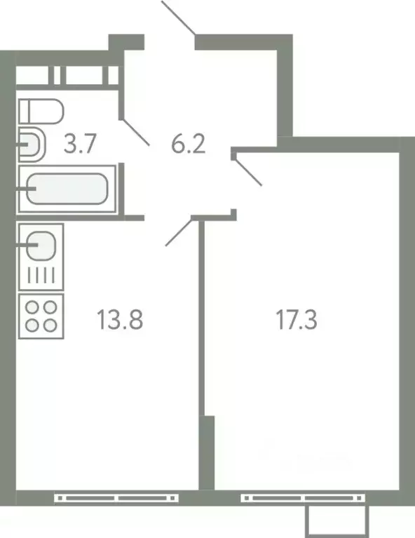 1-к кв. Московская область, Ленинский городской округ, Молоково пгт ... - Фото 1
