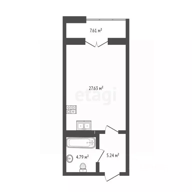 Студия Крым, Судак ул. Набережная, 75 (45.0 м) - Фото 2