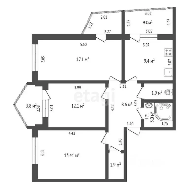 3-к кв. Крым, Ялта ул. Красноармейская, 40Б (73.0 м) - Фото 1