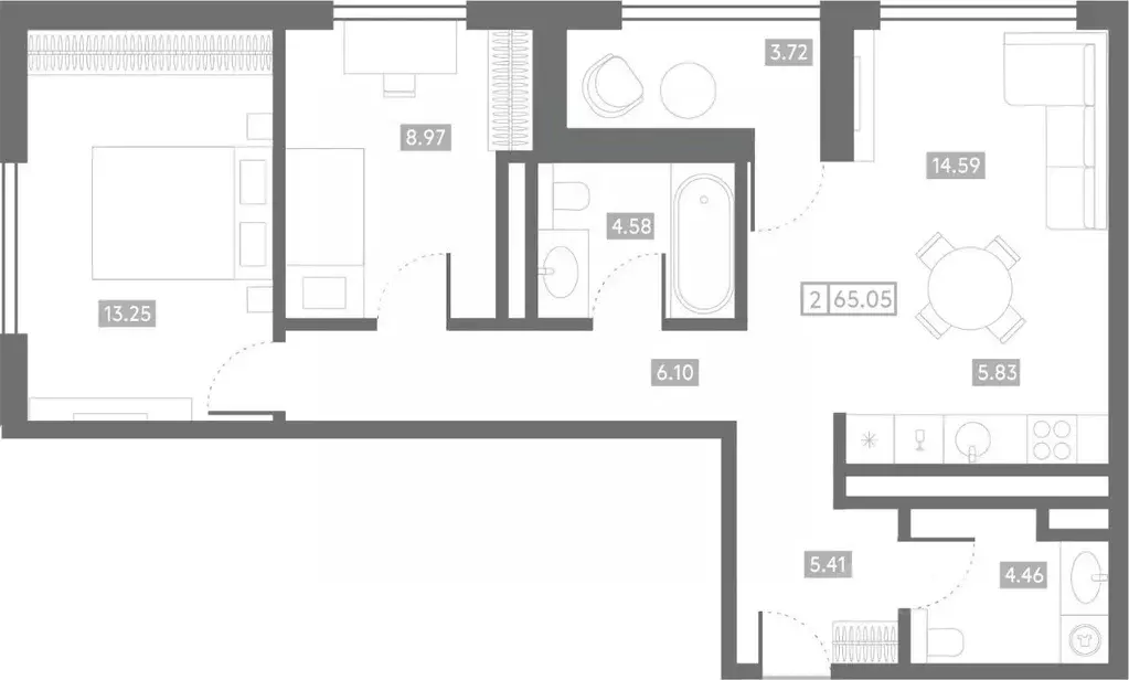 2-к кв. Ростовская область, Ростов-на-Дону Проявление клубный дом,  ... - Фото 1