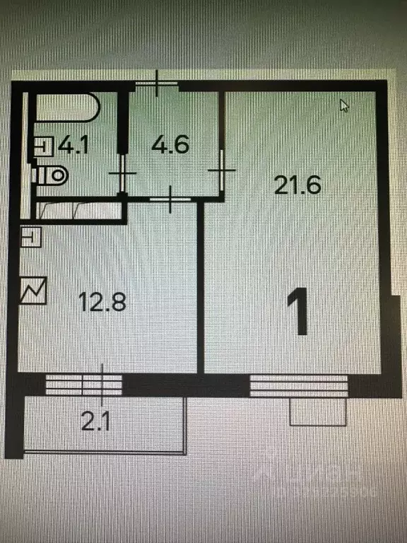 1-к кв. Москва Балаклавский просп., 17 (43.1 м) - Фото 2