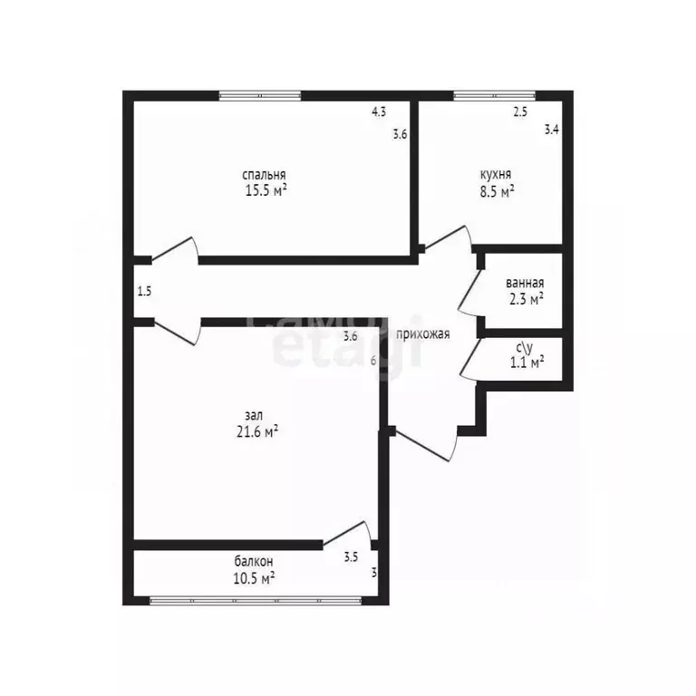 2-к кв. Дагестан, Дербент ул. Шахбазова, 60Б (55.0 м) - Фото 1