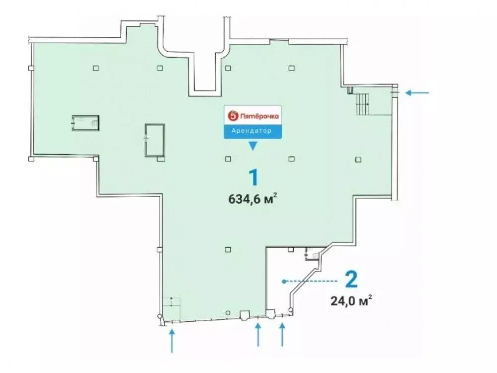 Торговая площадь в Москва ул. Красная Пресня, 23кБс1 (635 м) - Фото 2