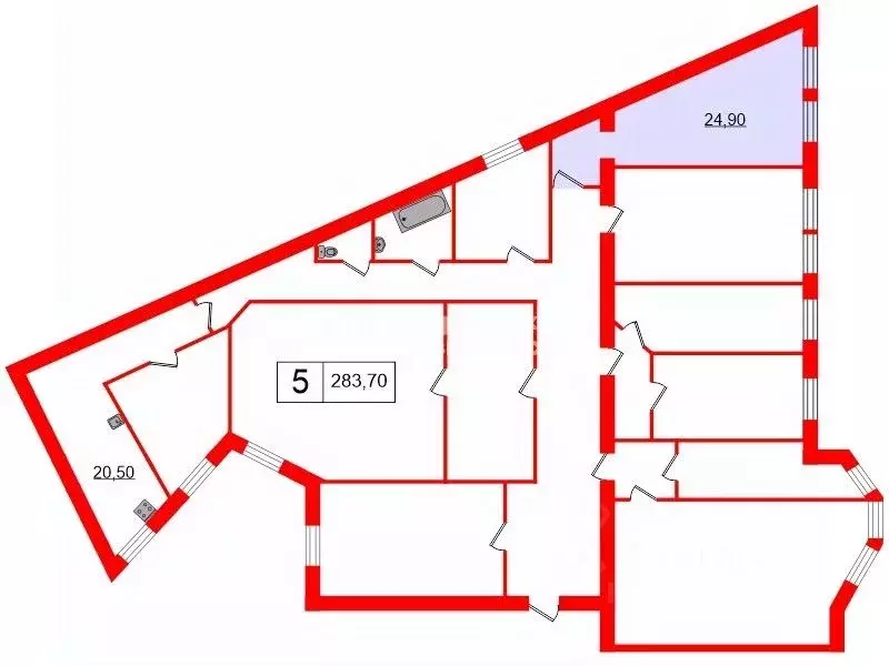 Комната Санкт-Петербург Вознесенский просп., 18 (24.9 м) - Фото 1