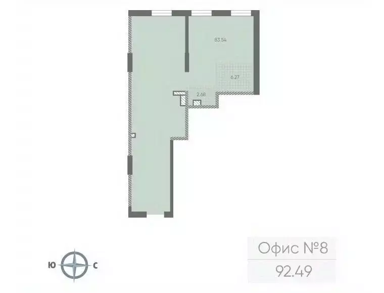 Офис в Санкт-Петербург Морская миля жилой комплекс (92 м) - Фото 1