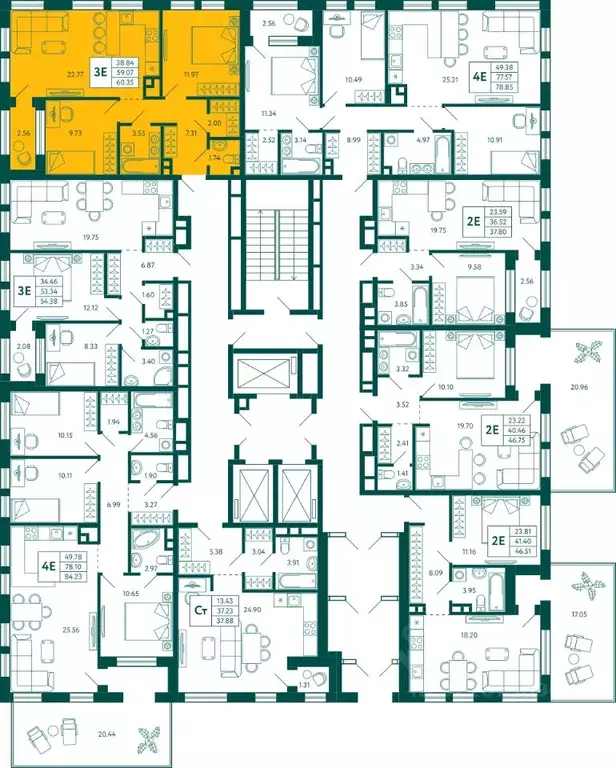 2-к кв. Башкортостан, Уфа Зеленая Роща жилрайон, Терле Парк жилой ... - Фото 2