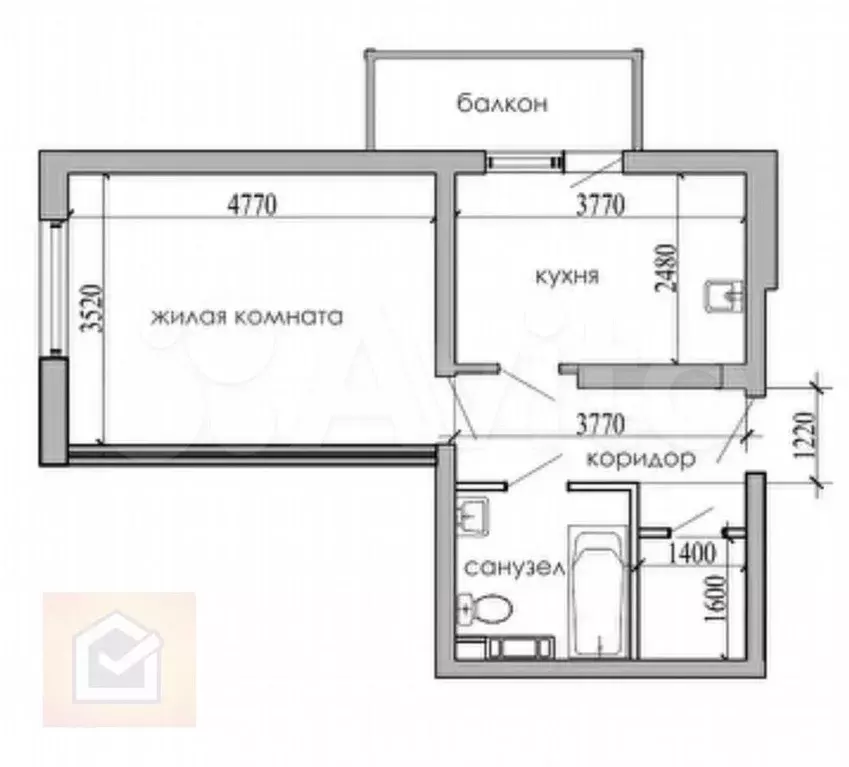Квартира-студия, 39,8 м, 5/12 эт. - Фото 0