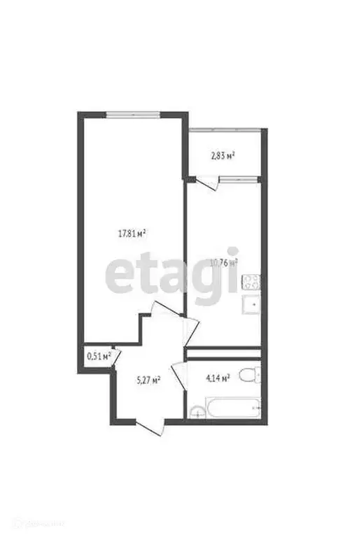 Продаётся 1-к квартира, 41.3 м - Фото 1