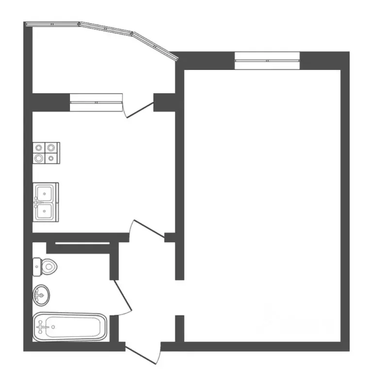 1-к кв. Тюменская область, Тюмень Широтная ул., 170к3 (43.6 м) - Фото 1