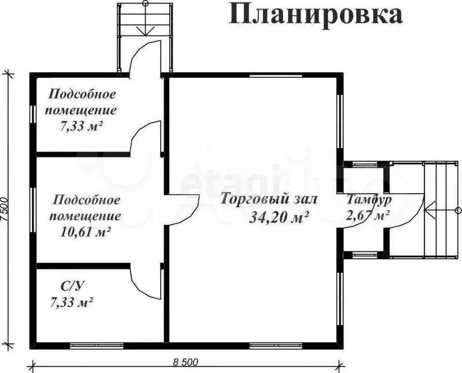 Продам торговое помещение, 38.5 м - Фото 0