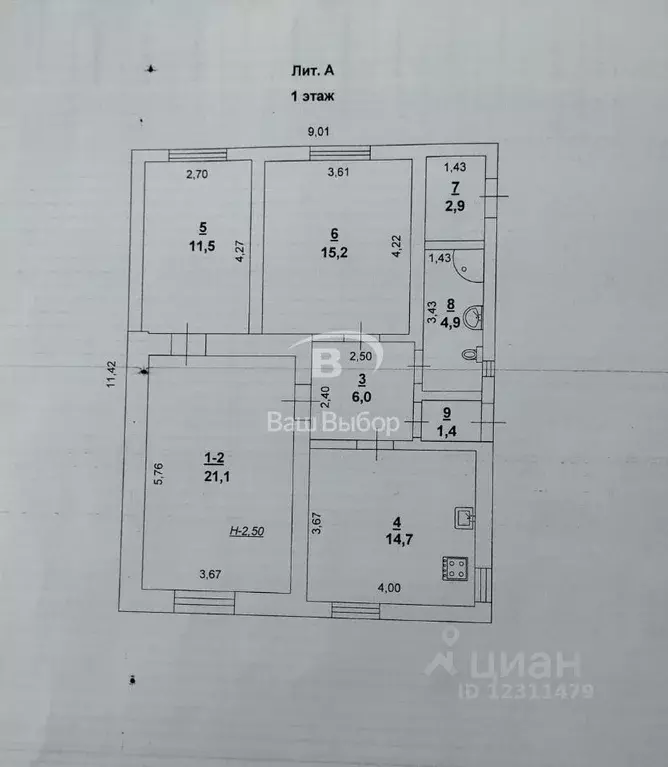 Дом в Ростовская область, Ростов-на-Дону пос. Фрунзе, ул. Куприна (80 ... - Фото 1
