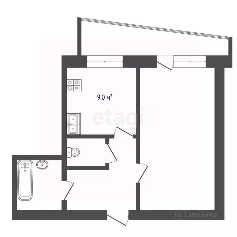 1-к кв. Тюменская область, Тюмень ул. Республики, 92 (37.0 м) - Фото 2