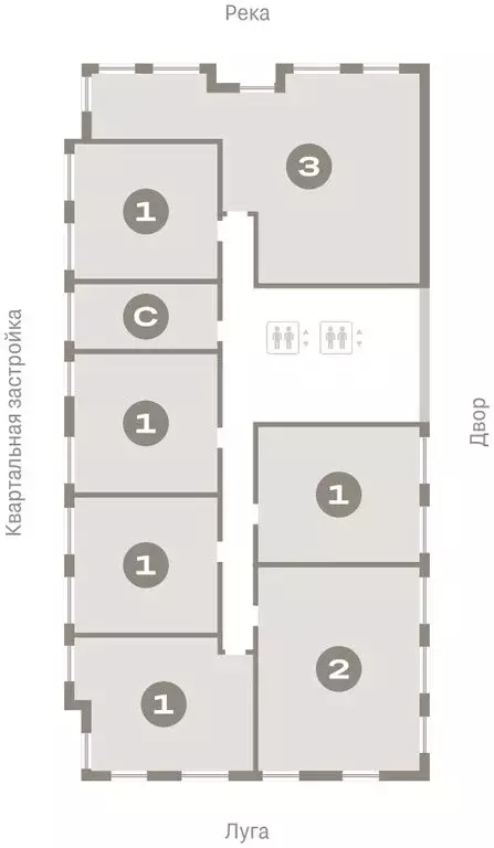 1-комнатная квартира: Тюмень, микрорайон ДОК, ЖК Октябрьский на Туре ... - Фото 1